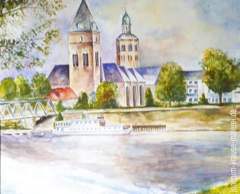 Weser und Münsterkirche Hameln