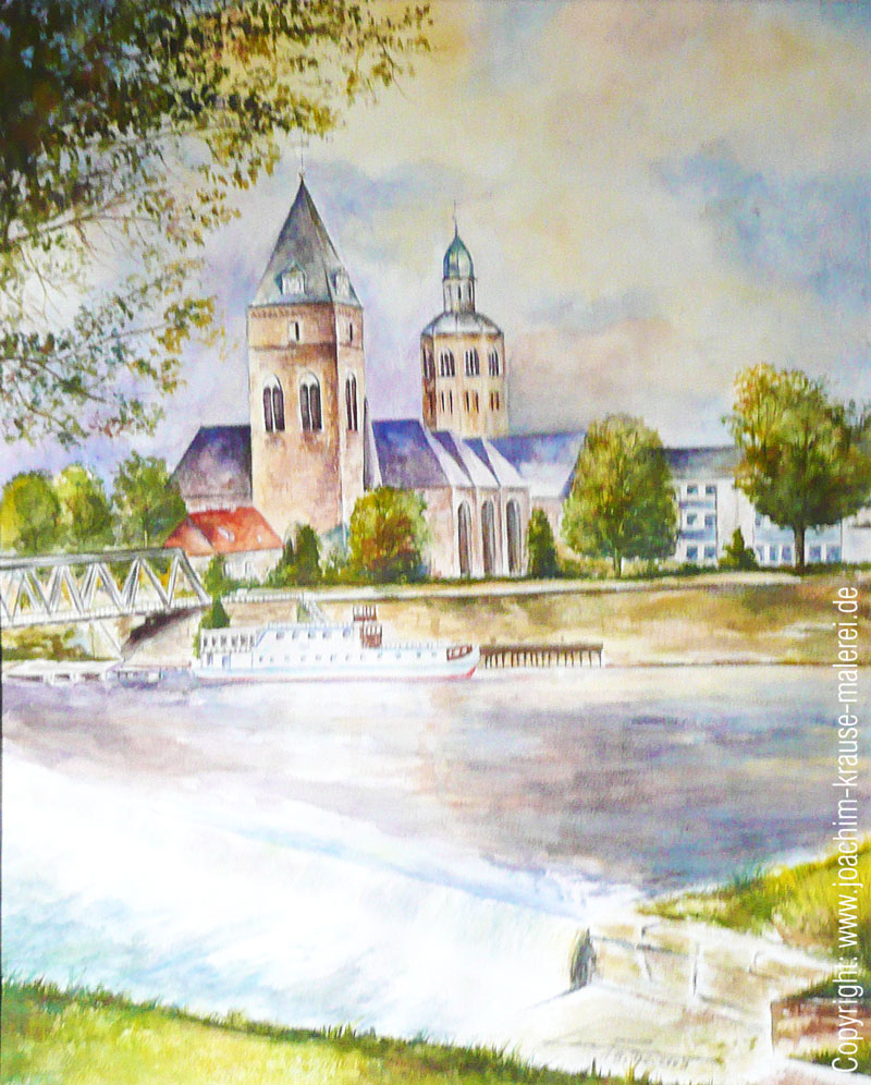 Weser und Münsterkirche Hameln